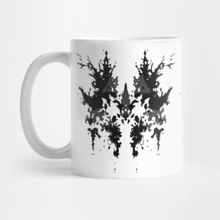 Rorschach Inkblot Gray Black Design Mug